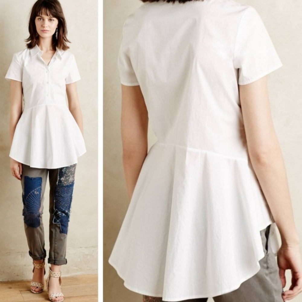 HD in Paris peplum blouse. Anthropologie.